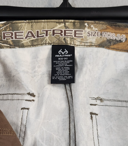 Realtree Edge Camo Cargo Pants Mens Med 32/34X31 Button Pockets Hunting Outdoors - Picture 9 of 15