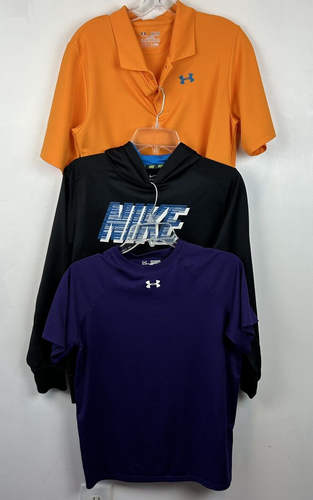 Nike Sweatshirt Boys Youth XL Under Armour Polo T Shirt Lot of 3 Flaw