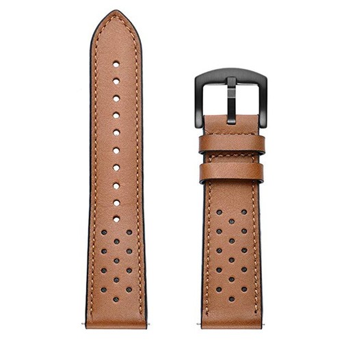 22mm Leather Watch Band Wrist Strap For TicWatch Pro 3 /GTX /S2 /E2 /Pro 2020 - Picture 32 of 74