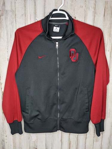 Nike OKLAHOMA OU SOONERS Men’s Size Medium Red Gray Full Zip Jacket - Mint - 第 1/9 張圖片