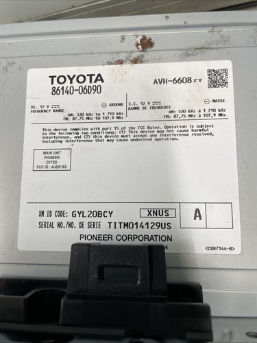 2020-2023 Toyota Camry Display & Receiver 7 touch screen Navigation 86140-06D90 - Bild 9 von 24