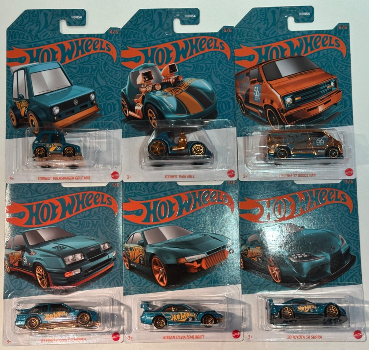 新品未開封　Hot Wheels スティッチ ディズニー 2024 HOT WHEELS, 56 ANNIVERSARY SET OF 6 WITH CHASE, HDH54