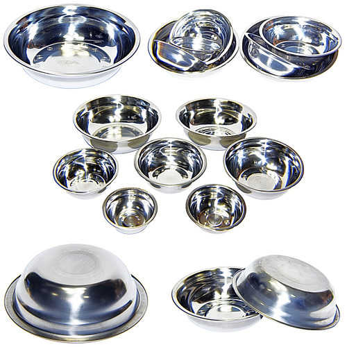 Set of 2 Dog Cat Pet Bowl Dish Metal STAINLESS STEEL New L XL XXL M S XS XXS - Picture 44 of 51
