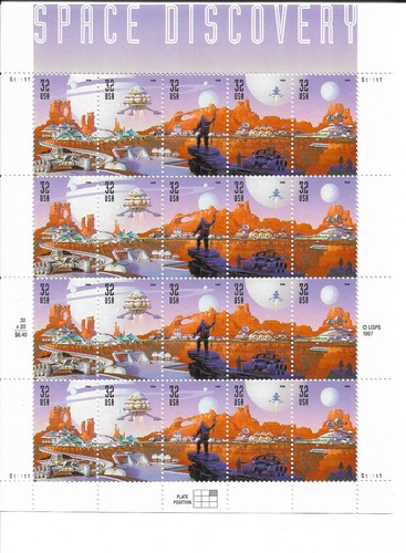 US #3238-42 Full Mint Sheet - Space Discovery Commemorative Issue - 32 cent MNH