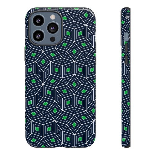 Blue & Green Penrose Phone Case - Tough Style - iPhone 13 - Picture 2 of 5
