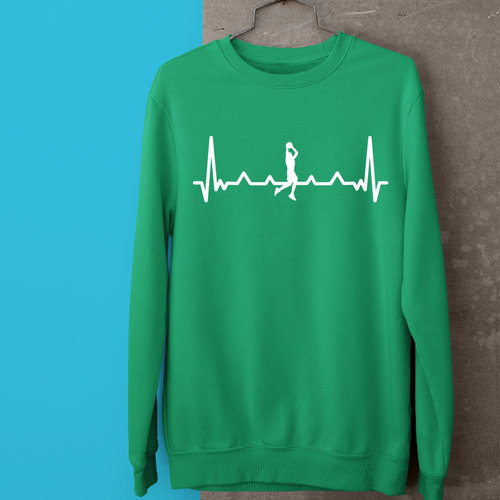 Basketball Heart Beat Sweatshirt Funny Basketball Player Sportsman Games Novelty - Picture 5 of 22