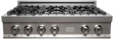ZLINE RTS36 36 Inch Gas Rangetop with 6 Italian Sealed Burners, Continuous Cast