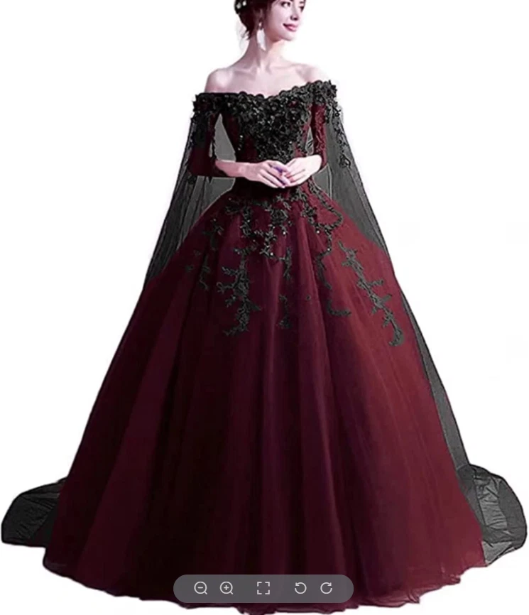 burgundy quince dress