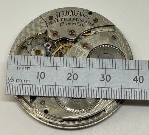 WALTHAM POCKET WATCH MOVEMENT 17 Jewels 12s 1907 Runs - Picture 14 of 18