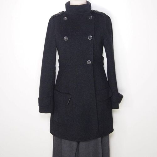 Massimo Dutti Cappotto Grigio Lana Cashmere Doppio Petto Foderati Donna Taglia M - Foto 2 di 8