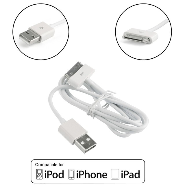 3ft 30 pin to USB Sync Data Charging Charger Cable for old 6FT USB DATA SYNC POWER CHARGER CABLE CONNECTOR IPHONE 4S 4