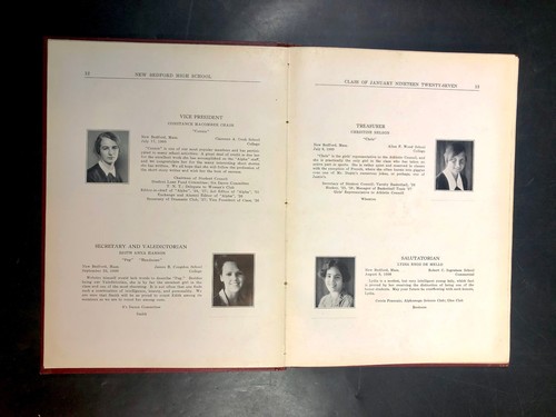 Anuario de escuela secundaria 1927 NBHS ~ Nuevo Bedford rojo y blanco - Imagen 10 de 17