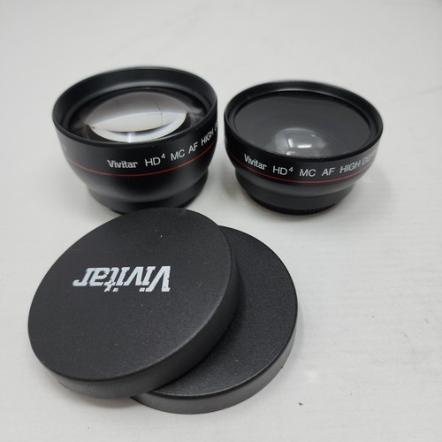 Vivitar • HD4 MC AF High Def Converter Lenses • .43x Wide Angle/2.2x Telephoto - Picture 1 of 9
