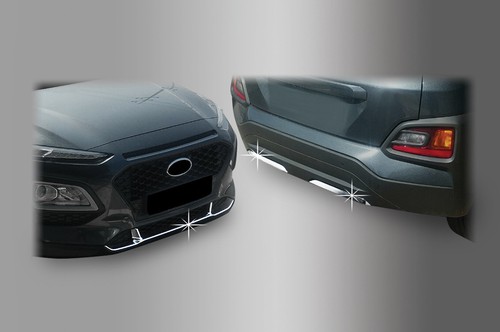 Chrome Bumper Protect Garnish Molding 3pcs for 2017 2018 Hyundai Kona - Picture 4 of 12