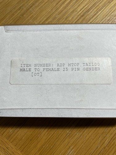 RS232 DB25 Gender Changer, Male to Female., ADP MTOF TAI100 - Picture 2 of 2