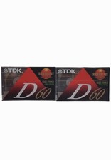 LOT OF 2 TDK D60 High Output IEC1/Type1 Normal Position Cassette Tapes