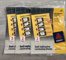 Avery 73602 Self Adhesive Laminating Sheets 9" x 12" 2 Pack- SET OF 3