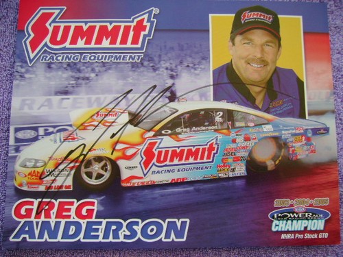 Imagen autografiada de Greg Anderson 8,5" de alto X 11' de largo Summit Racing - Imagen 4 de 6