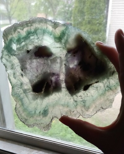 353g Fluorite Plate Display Piece - Picture 2 of 3