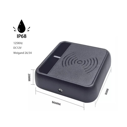 Weatherproof IP68 EM 125KHz Proximity WG26/34 RFID Access Control Card Reader - Imagen 2 de 9