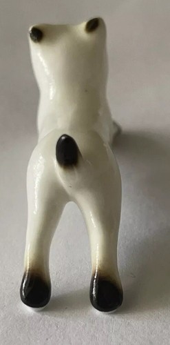 Vintage Siamese Cat & Kitten Figurines Green Eyes Bone China - Picture 9 of 10