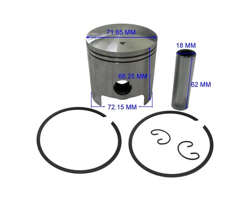 For Snowmobile Polaris Indy 500 Piston kit 09-711-01, 3084340 0.25 with Ring - Picture 11 of 12