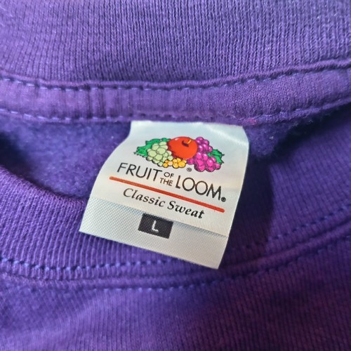 Fruit Of The Loom Para Hombres Grande Clásica Lisa Sudadera Jersey Suéter Púrpura (L) - Imagen 3 de 7