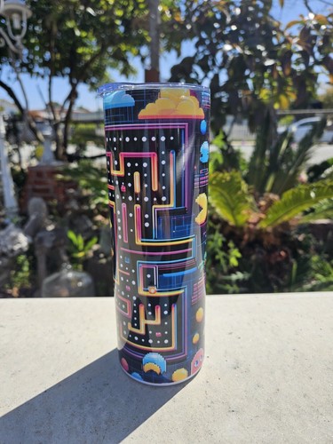 Pac Man Sublimation 20oz Stainless Steel Tumbler New - Picture 4 of 4