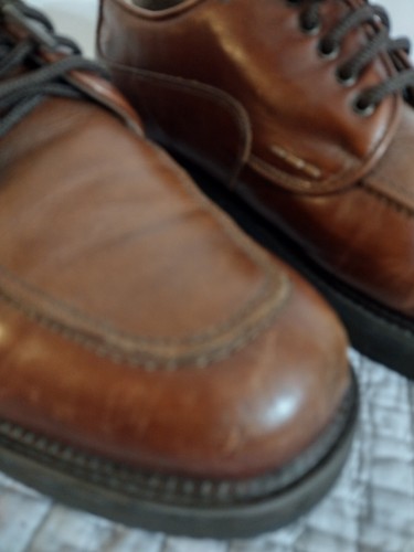 Size 8.5 Vintage Bostonian Strada MADE IN ITALY Lace Up Shoes Brown MENS - Picture 8 of 17