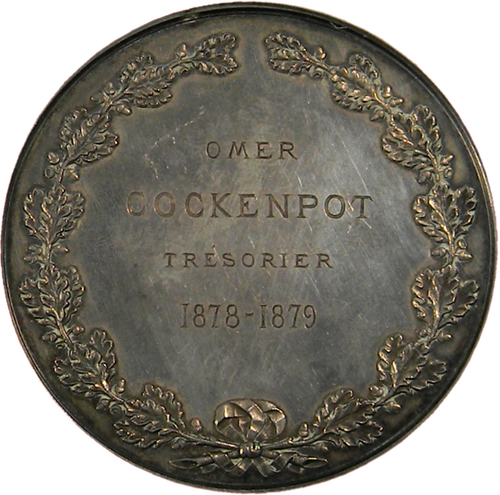 1879 Dated France Architect Society Silver Medal to Omer Cockenpot NGC MS 61 - Picture 2 of 4