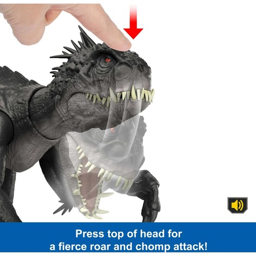 NUOVO RARO MATTEL Jurassic World Ultimate Damage Scorpios Rex giocattolo dinosauro campo - Foto 5 di 6