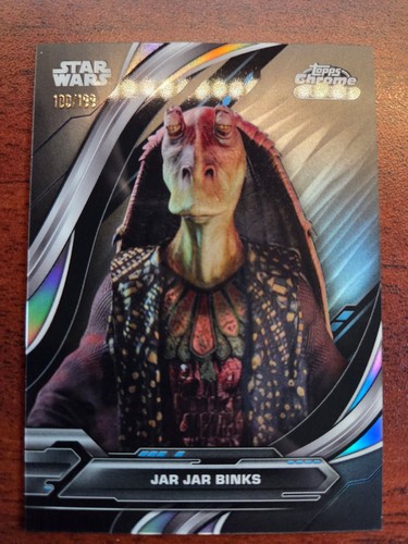 2024 Topps Star Wars Barattolo Cromato Nero Binks x/199 41 Rifrattore Parallelo