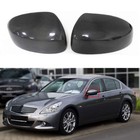Dry Real Carbon Fiber Side Mirror Cover Cap Add For 09-15 INFINITI G25 G37 Q40