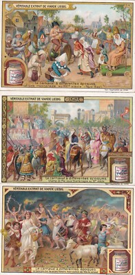 Liebig S883 6 cards Carnivals in Different Ages pub.Antwerp  in French (1907)
