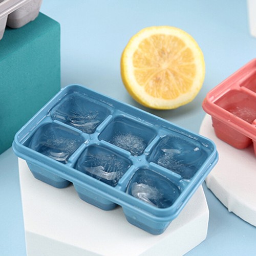 Bandeja de cubitos de hielo de silicona para bebidas de whisky de 5 piezas molde cuadrado con Li ц - Imagen 10 de 23