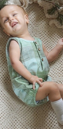 NEW Boys/Girls WDW Well Dressed Wolf Green plaid Bubble Jon Jon Size 3T NWT - Picture 1 of 2