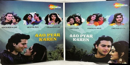 Disco de vinilo Aao Pyar Karen LP 1994 Bollywood Hindi Film Ost raro indio como nuevo - Imagen 2 de 7