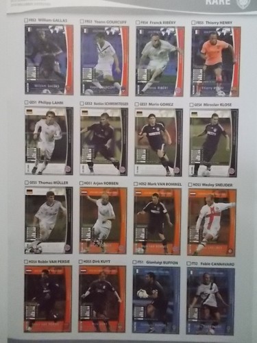 SALE Panini WCCF 2009 Gerrard HENRY Klose PIRLO Buffon Higuain Terry - Picture 21 of 49