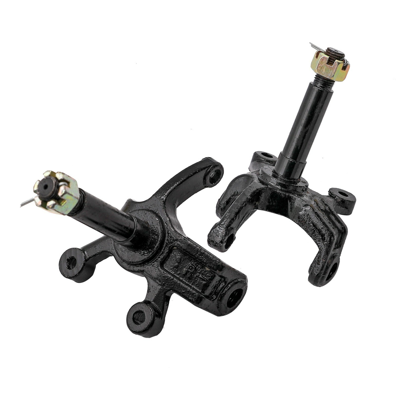 Go kart Front Steering Strut Knuckle Spindle wheel Hubs Twin Brake