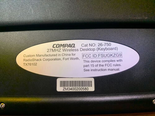 VTG RARE Compaq WIRELESS Desktop Keyboard ONLY - Picture 2 of 2