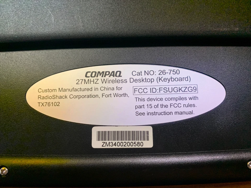 VTG RARE Compaq WIRELESS Desktop Keyboard ONLY - Image 2 of 2