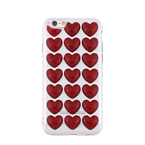 Handy Hülle Schale Heart Herz 3D Motiv Glitzer Etui Cover Apple iPhone 6 4,7"  - Bild 5 von 7