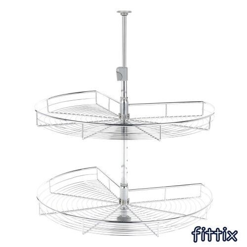 Wire Baskets Kitchen Unit, Carousel 270°, W800, H600-750, chrome - Picture 1 of 1