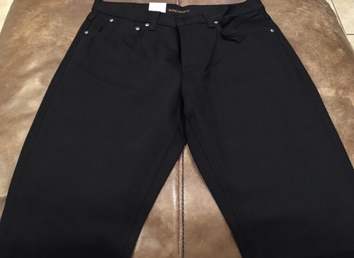 Nudie Jeans Steady Eddie II Dry Black Twill Size 27x30 Men’s NWT - Picture 4 of 5