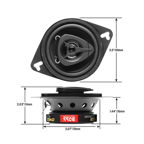 BOSS Audio Systems CH3220B 3.5” 140W Car Speakers (pair) - 第 5/11 張圖片
