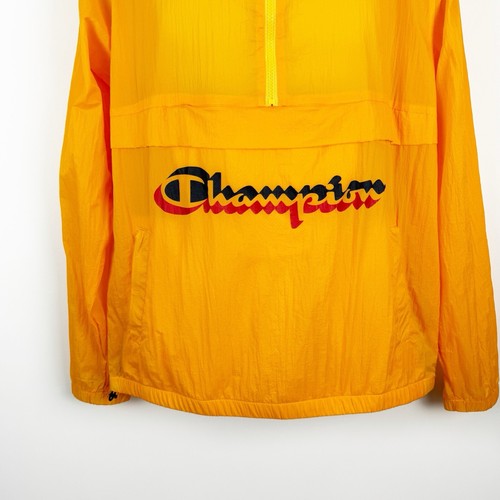 Giacca a vento Champion LIFE Anorak uomo grande pullover con cappuccio giallo nuova senza etichette - Foto 2 di 19