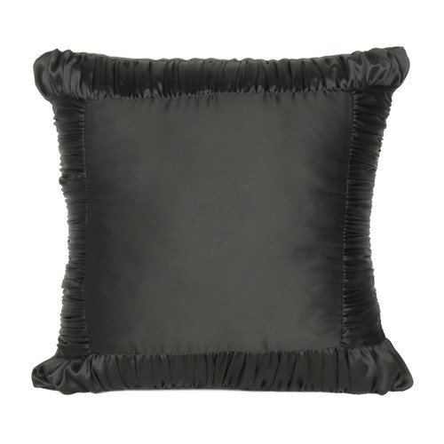 Solid Cushion Cover Satin Pillow Cases Home Decorative Black Square Throw Cover - Picture 8 of 20