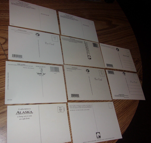 LOT OF ( 10 ) VINTAGE ALASKA POSTCARDS / UNBENUTZT, UNPOSTED, BLANKO - Bild 2 von 4