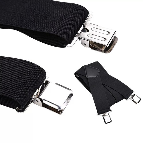 Heavy Duty Elastic Suspenders 50mm Men Trouser Pants Braces Strap Work Belt UK - Picture 15 of 18