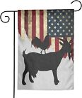 Goat and Rooster Garden Flag Double Sided Flag Banner - 12' x 18'